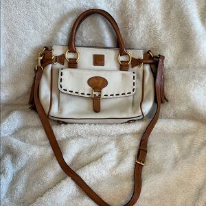 Dooney & Bourke Florentine Medium Pocket Satchel Purse Crossbody Tassle